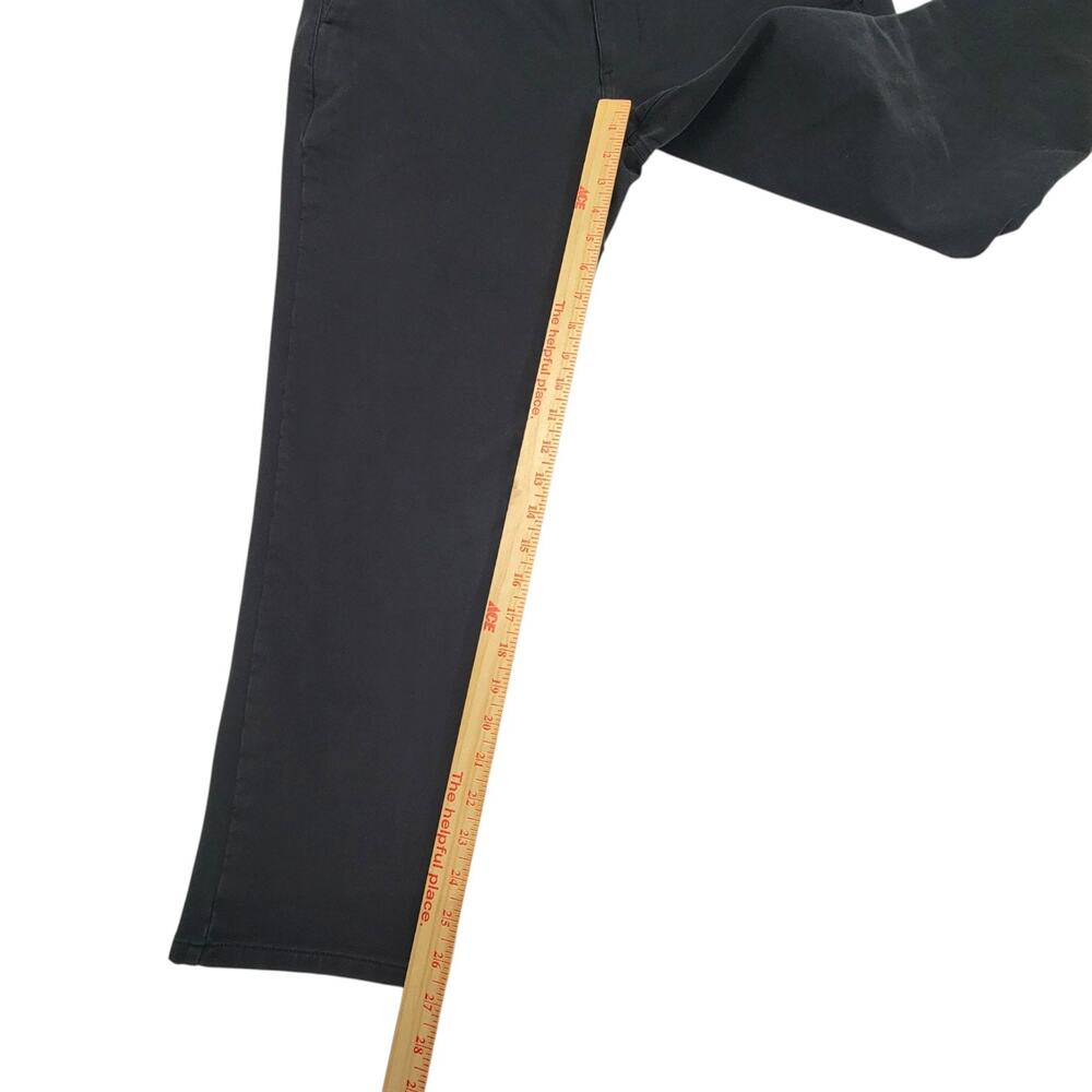 True Classic Mens Size 36x28 Slim Fit Black Chino Pants Stretch Zip Pocket - Picture 12 of 12